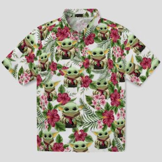 Arizona Cardinals Tropical Yoda Green Novelty Hawaiian Shirt