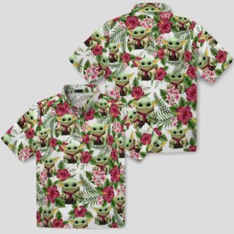 Arizona Cardinals Tropical Yoda Green Novelty Hawaiian Shirt