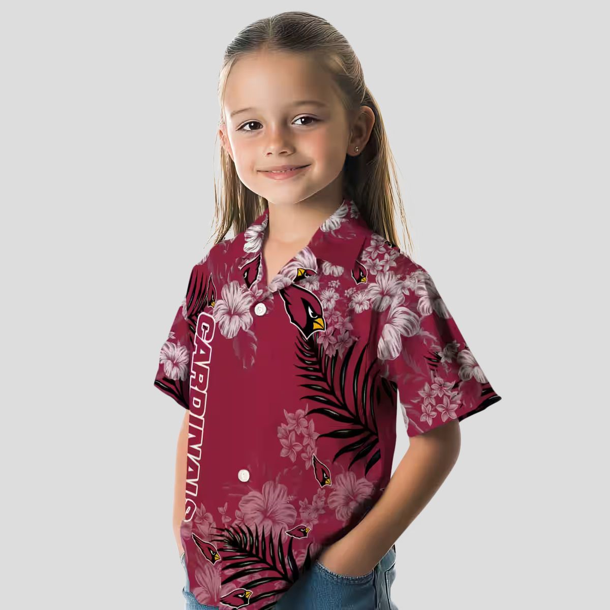 Cardinal Red Hibiscus Aloha Shirt, Tropical Print Red Hawaiian Shirt