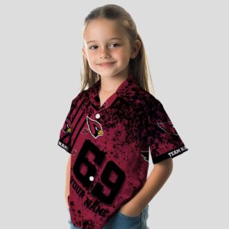 Custom Arizona Cardinals Red Star Stripes Hawaiian Shirt with Name