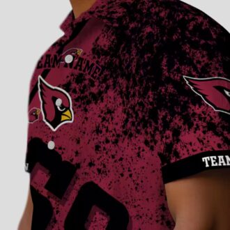 Custom Arizona Cardinals Red Star Stripes Hawaiian Shirt with Name