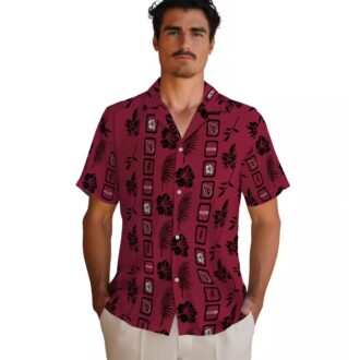 Framed Floral Red Hawaiian Shirt for Arizona Cardinals Fans