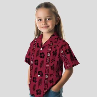 Framed Floral Red Hawaiian Shirt for Arizona Cardinals Fans