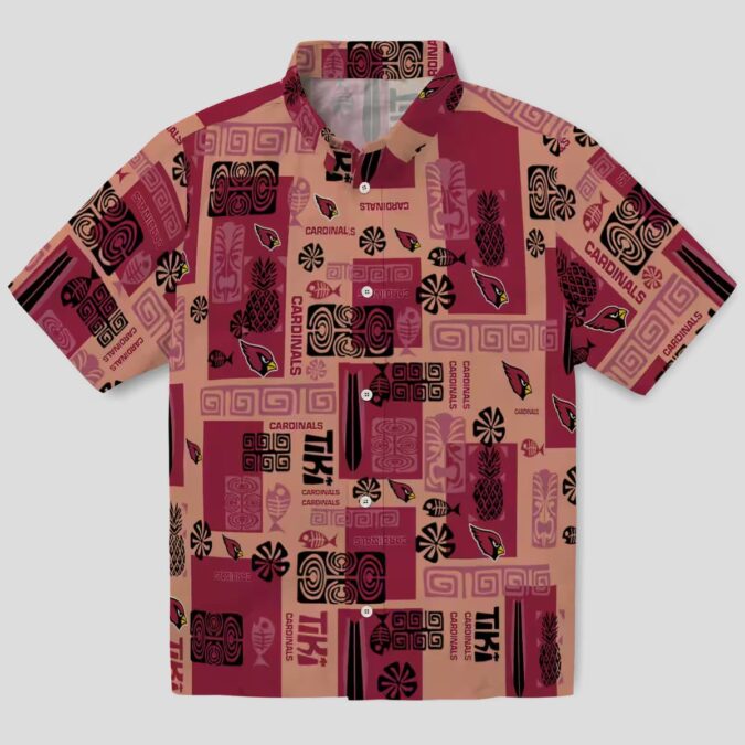 NFL Cardinals Tribal Symbols Red Hawaiian Shirt for Men & Women