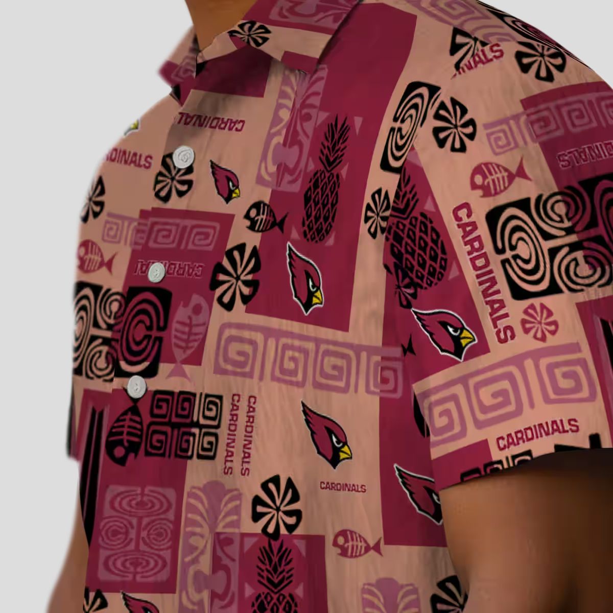 NFL Cardinals Tribal Symbols Red Hawaiian Shirt for Men & Women