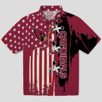 NFL Team Cardinals Stitched Flag Red Hawaiian Shirt for Fan