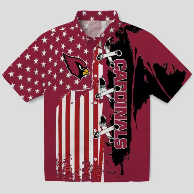 NFL Team Cardinals Stitched Flag Red Hawaiian Shirt for Fan