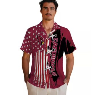 NFL Team Cardinals Stitched Flag Red Hawaiian Shirt for Fan