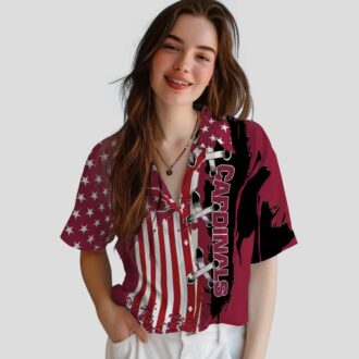 NFL Team Cardinals Stitched Flag Red Hawaiian Shirt for Fan