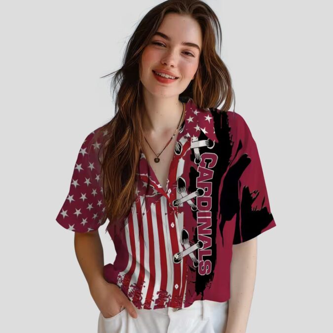 NFL Team Cardinals Stitched Flag Red Hawaiian Shirt for Fan