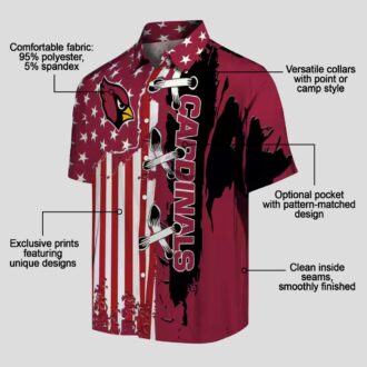NFL Team Cardinals Stitched Flag Red Hawaiian Shirt for Fan