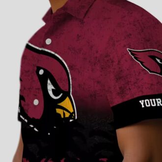 Personalized Arizona Cardinals Sunset Hawaiian Shirt – Red & Black Football Fan Apparel