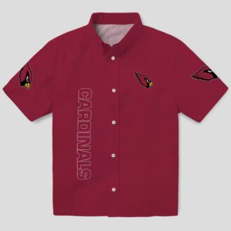 Stuart Minion Red Hawaiian Shirt with Arizona Cardinals Logo