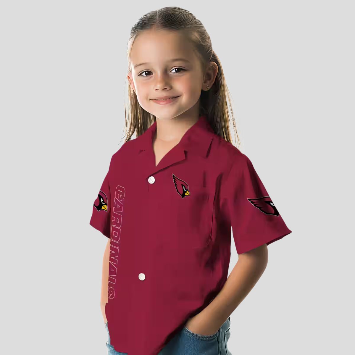 Stuart Minion Red Hawaiian Shirt with Arizona Cardinals Logo