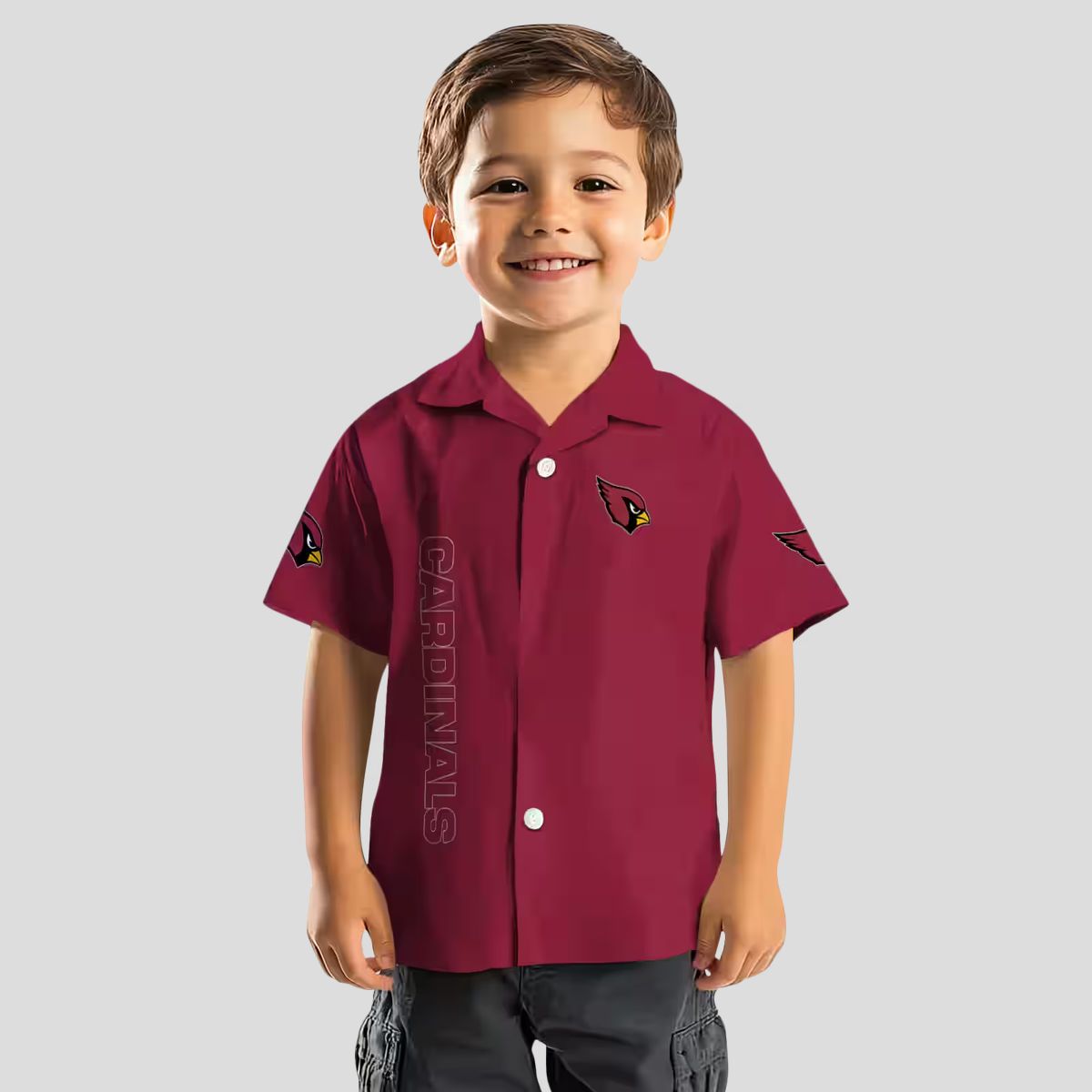 Stuart Minion Red Hawaiian Shirt with Arizona Cardinals Logo