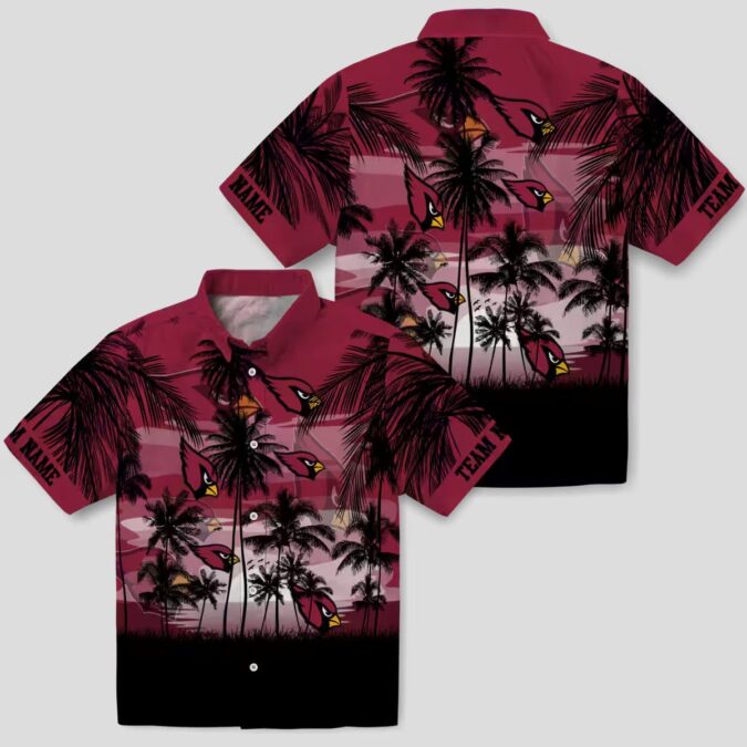 Sunset Scene Arizona Cardinals Custom Hawaiian Summer Shirt