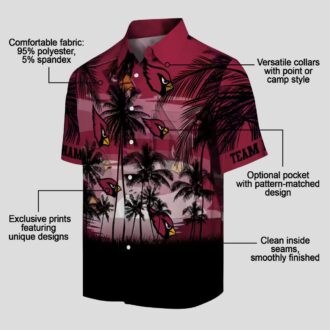 Sunset Scene Arizona Cardinals Custom Hawaiian Summer Shirt