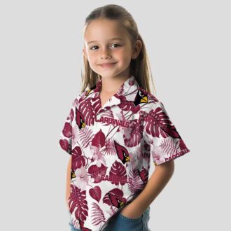 Tropical Print Arizona Cardinals Shirt, Red White Hawaiian Shirts
