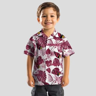 Tropical Print Arizona Cardinals Shirt, Red White Hawaiian Shirts