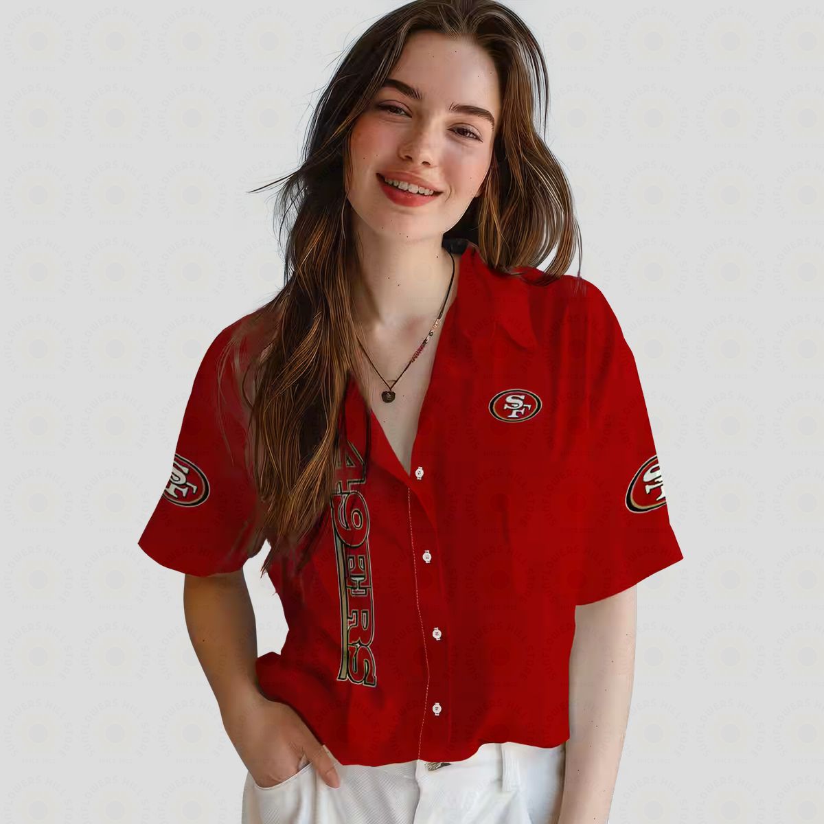 49ers Stuart Minion Red Hawaiian Shirt, NFL Fan Aloha Shirt for Vacation & Casual Wear