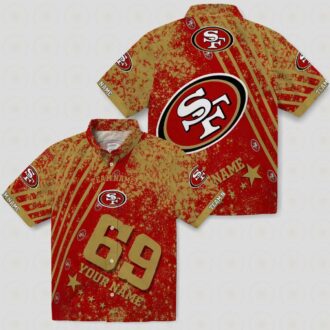 Custom San Francisco 49ers Red Hawaiian Shirt with Star Stripes for Fans