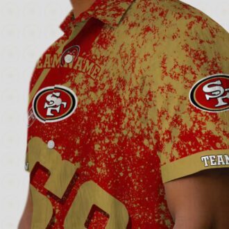 Custom San Francisco 49ers Red Hawaiian Shirt with Star Stripes for Fans