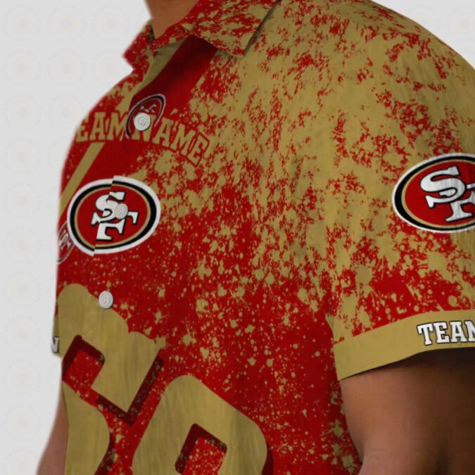 Custom San Francisco 49ers Red Hawaiian Shirt with Star Stripes for Fans