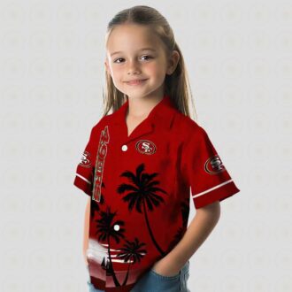 San Francisco 49ers Beach Sunset Shirt, Red & Black NFL Hawaiian Aloha Shirt for Vacation