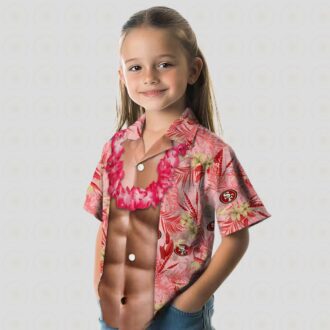 San Francisco 49ers Chest Illusion Red Shirt for Summer & Vacation