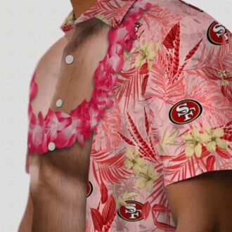 San Francisco 49ers Chest Illusion Red Shirt for Summer & Vacation