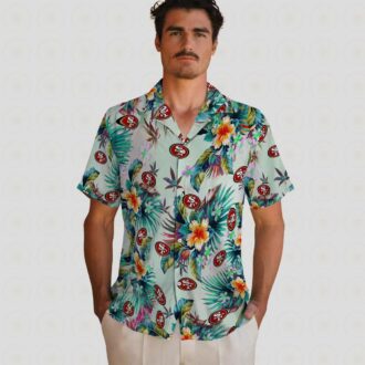 San Francisco 49ers Green Tropical Hawaiian Shirt – NFL Fan Aloha Shirt for Summer Holidays