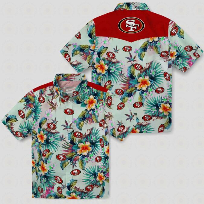 San Francisco 49ers Green Tropical Hawaiian Shirt – NFL Fan Aloha Shirt for Summer Holidays