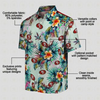 San Francisco 49ers Green Tropical Hawaiian Shirt – NFL Fan Aloha Shirt for Summer Holidays