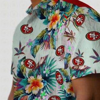 San Francisco 49ers Green Tropical Hawaiian Shirt – NFL Fan Aloha Shirt for Summer Holidays