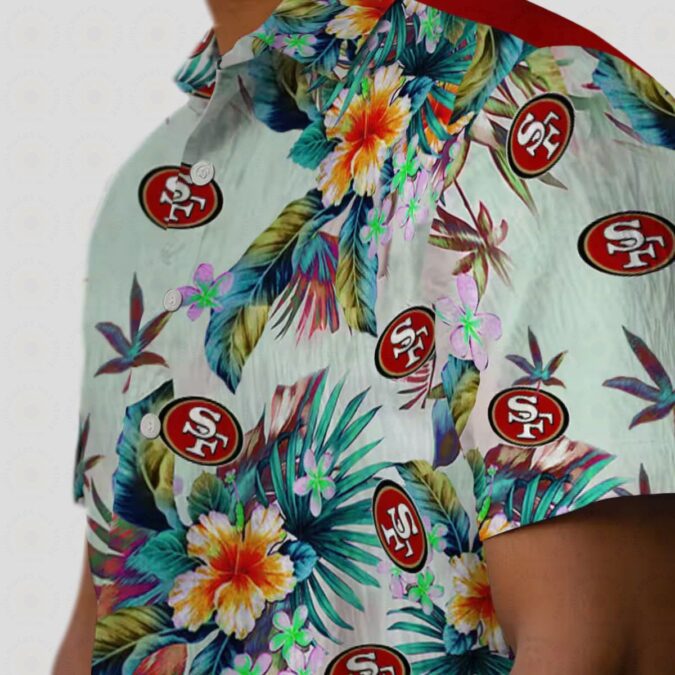 San Francisco 49ers Green Tropical Hawaiian Shirt – NFL Fan Aloha Shirt for Summer Holidays
