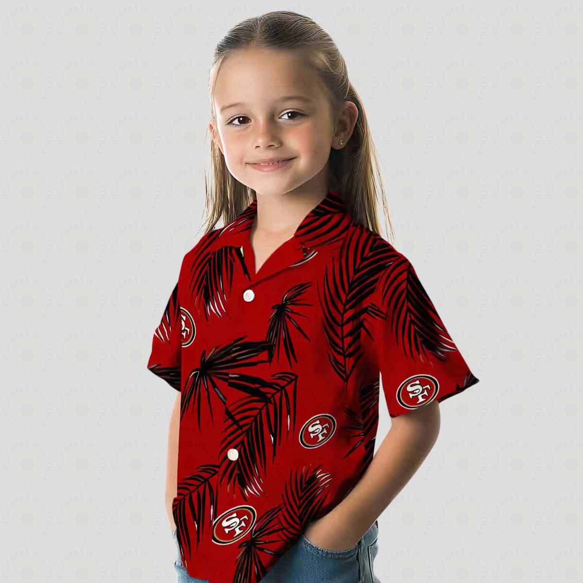 San Francisco 49ers Hawaiian Shirt Palm Leaf Red, NFL Fan Summer Aloha Shirt Gift