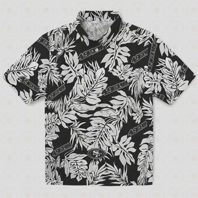 San Francisco 49ers Monstera Leaf Hawaiian Shirt, NFL Fan Tropical Shirt