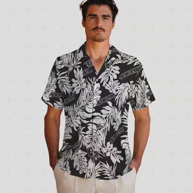 San Francisco 49ers Monstera Leaf Hawaiian Shirt, NFL Fan Tropical Shirt