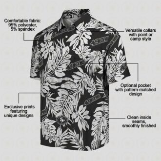 San Francisco 49ers Monstera Leaf Hawaiian Shirt, NFL Fan Tropical Shirt