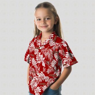 San Francisco 49ers Tropical Hawaiian Shirt - Red White Aloha Shirt for NFL Fans