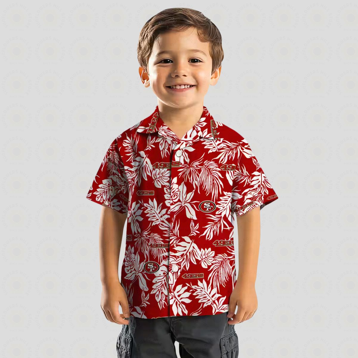 San Francisco 49ers Tropical Hawaiian Shirt - Red White Aloha Shirt for NFL Fans