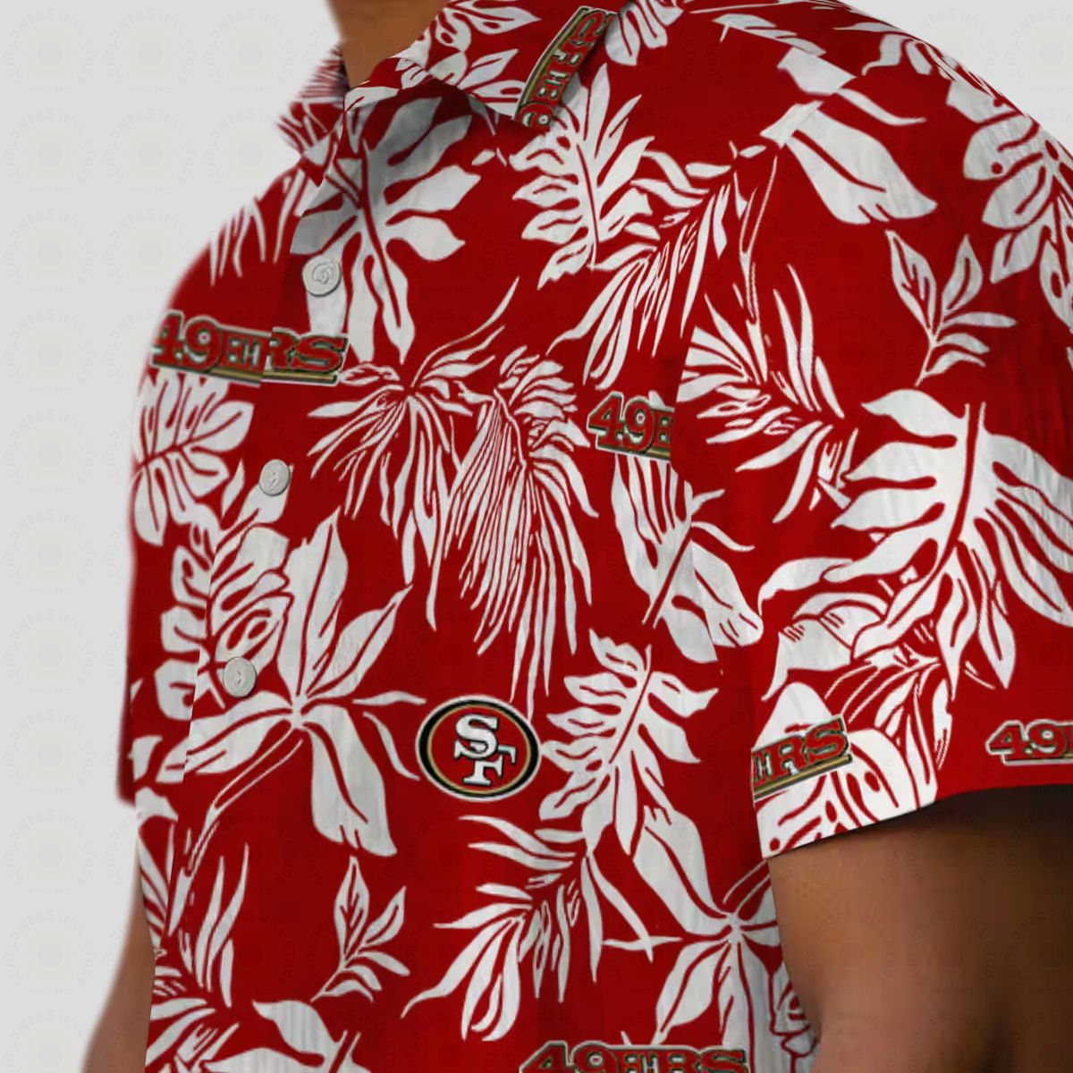 San Francisco 49ers Tropical Hawaiian Shirt - Red White Aloha Shirt for NFL Fans