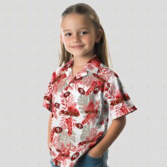 San Francisco 49ers Tropical Leaves Hawaiian Shirt for Summer Vacation & Beach