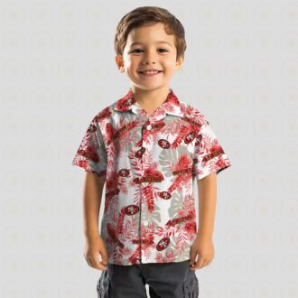 San Francisco 49ers Tropical Leaves Hawaiian Shirt for Summer Vacation & Beach
