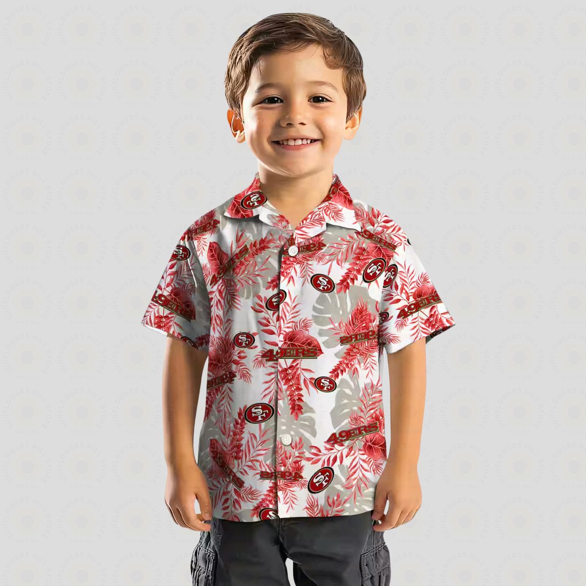 San Francisco 49ers Tropical Leaves Hawaiian Shirt for Summer Vacation & Beach