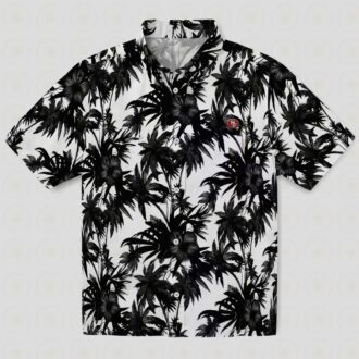 San Francisco 49ers Tropical Palm Shirt, Black & White Aloha Shirt for Summer and Beach