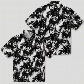 San Francisco 49ers Tropical Palm Shirt, Black & White Aloha Shirt for Summer and Beach