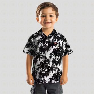 San Francisco 49ers Tropical Palm Shirt, Black & White Aloha Shirt for Summer and Beach