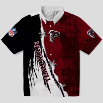 Atlanta Falcons Custom Hawaiian Shirt - Red & White Edgy Design for Summer Vacations