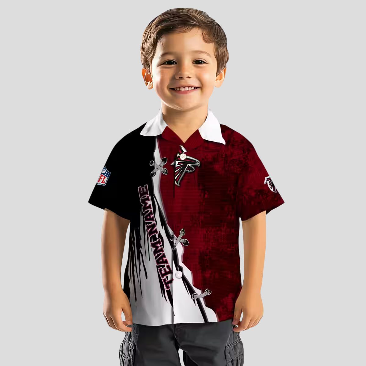 Atlanta Falcons Custom Hawaiian Shirt - Red & White Edgy Design for Summer Vacations